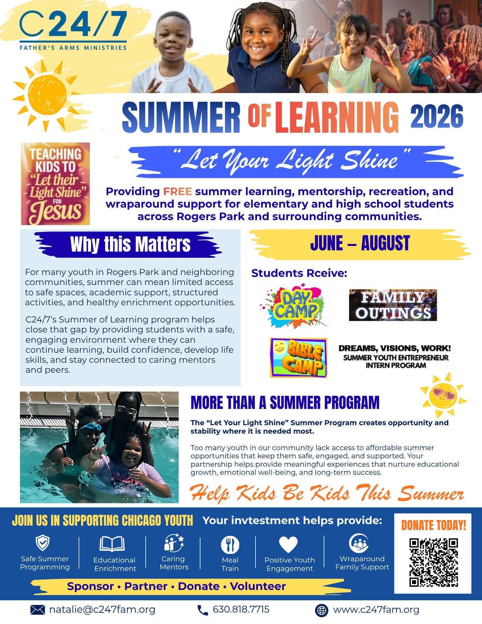 Join C24/7 is helping create an impactful and adventurous summer for our students and family! image