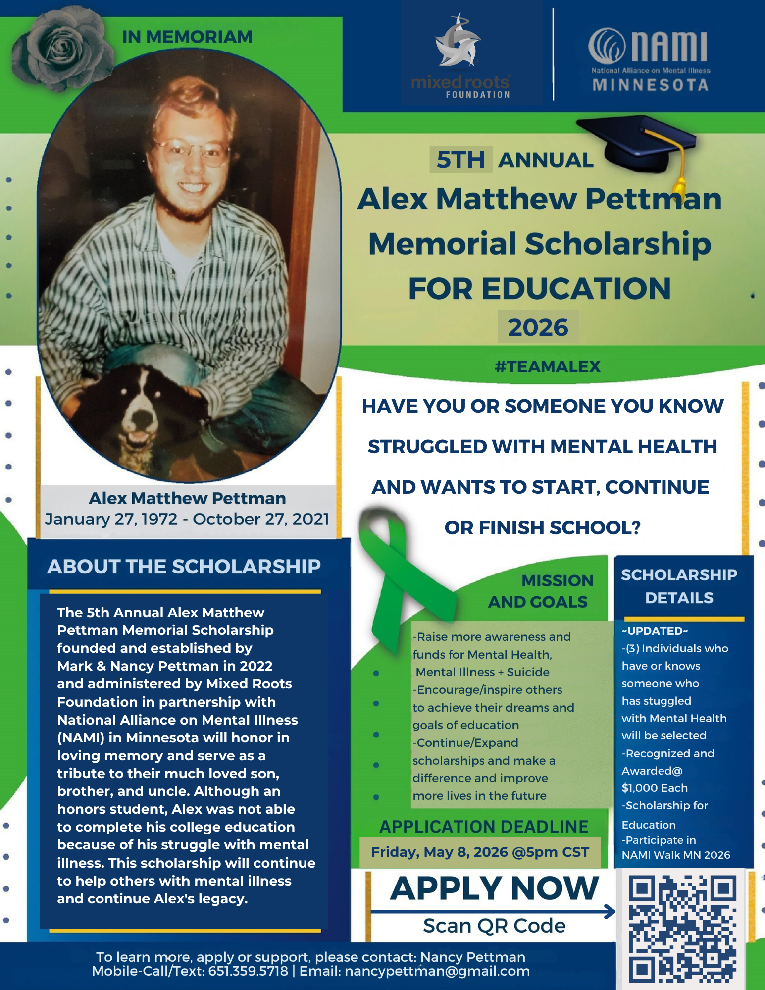 5th Annual Alex Matthew Pettman Memorial Scholarship for Education image