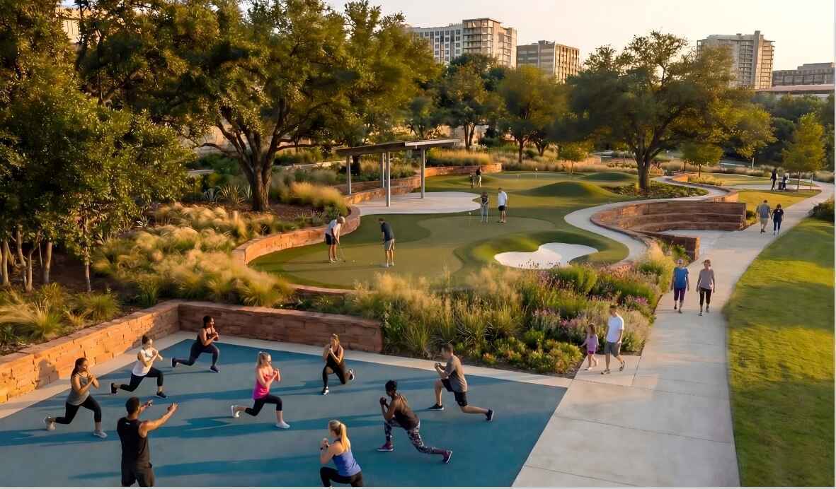 Help us build a National Fitness Court and Infinity Golf Area in Turtle Creek Park image