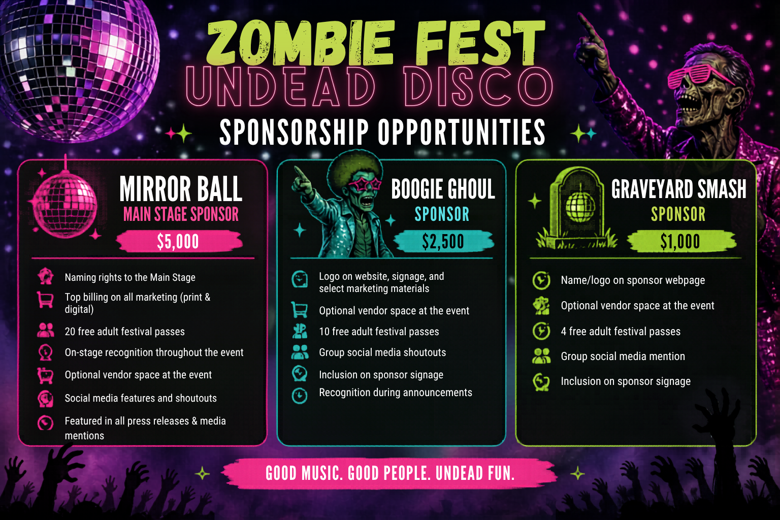 Survive & Sponsor: Zombie Fest 2026: The Undead Disco! image