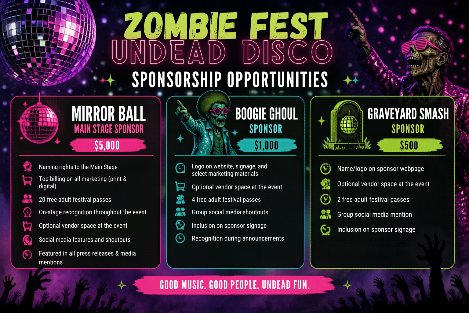 Survive & Sponsor: Zombie Fest 2026: The Undead Disco! image