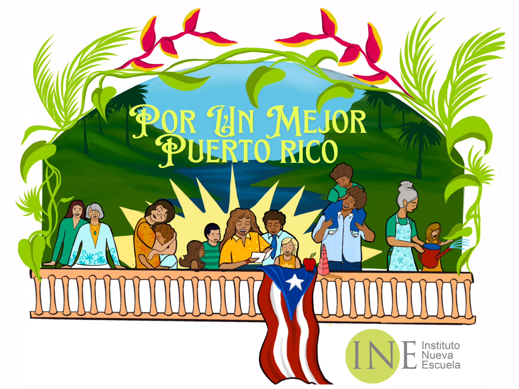 Aporta por un Mejor Puerto Rico. Give for a Better Puerto Rico. image