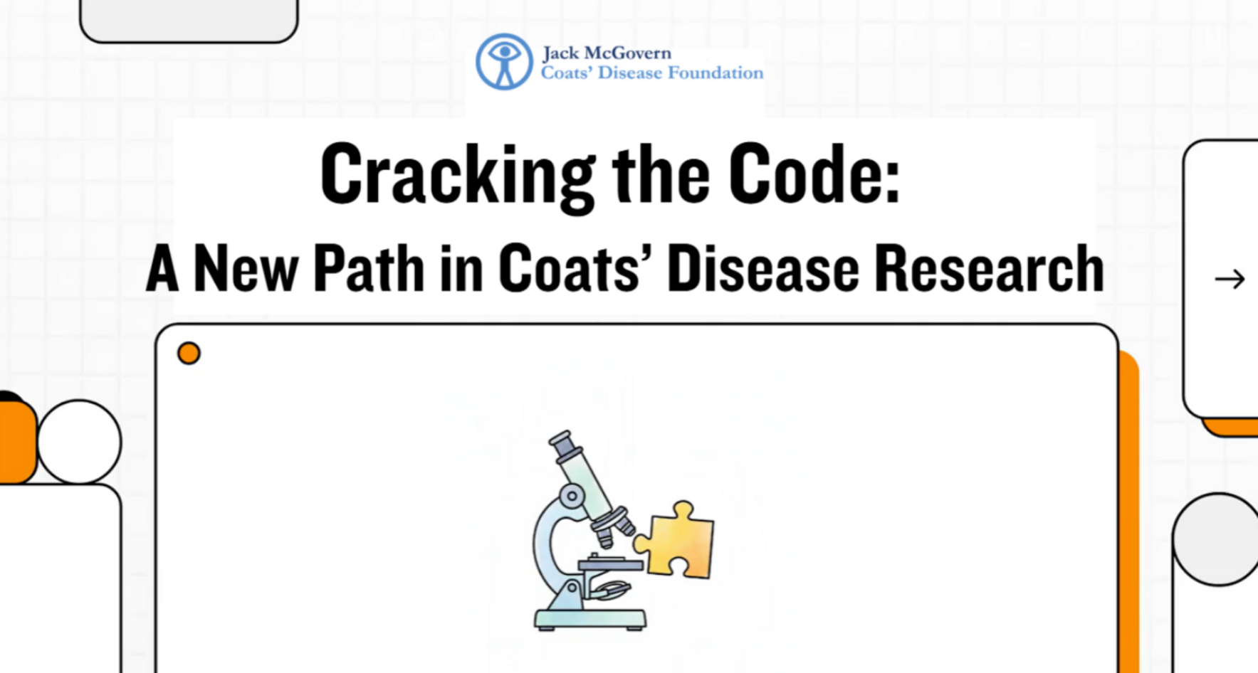 The Weiss Family & Jack McGovern Coats' Disease Foundation Research Fund image
