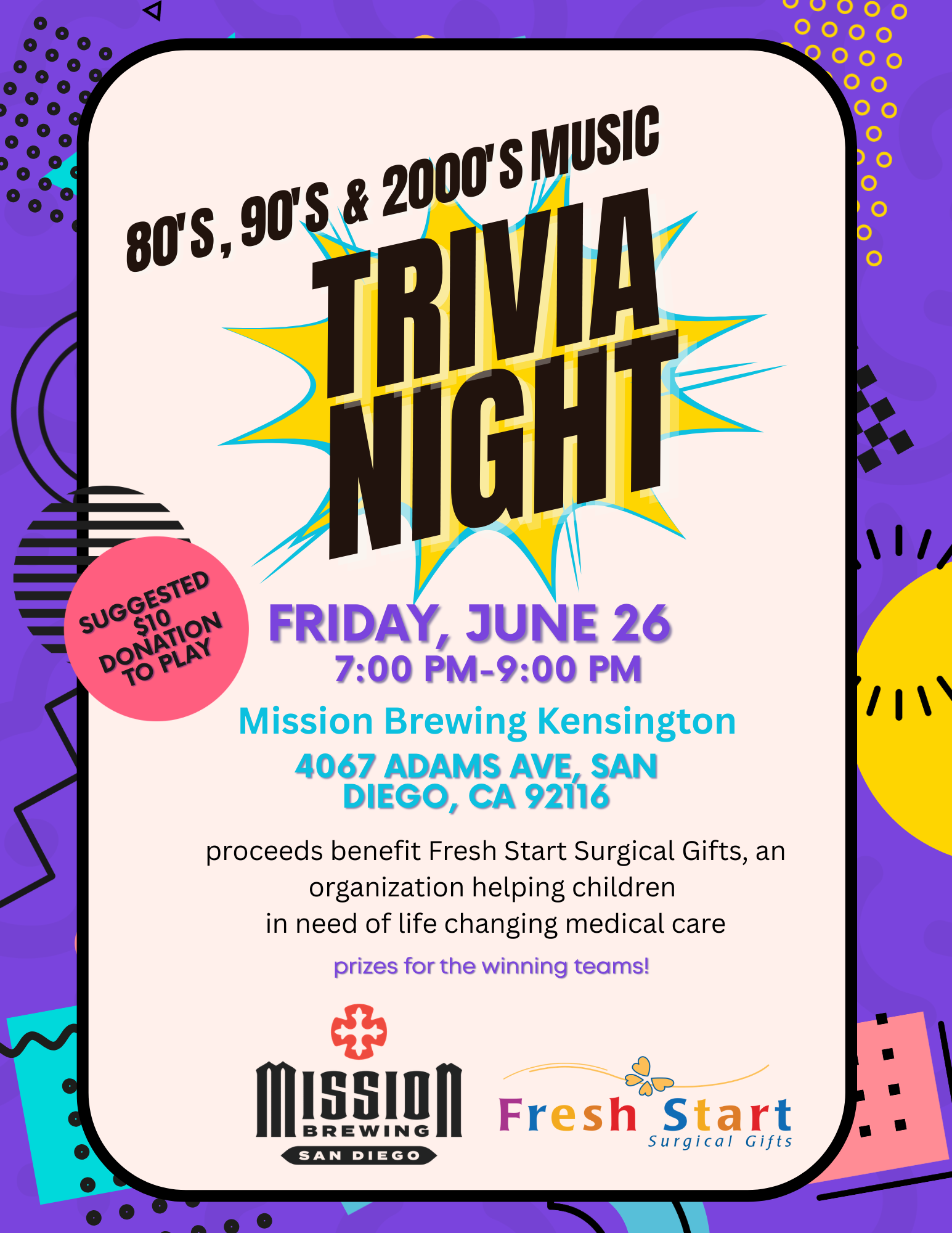 Join Us for a Night of Throwback Hits all for a Great Cause! image