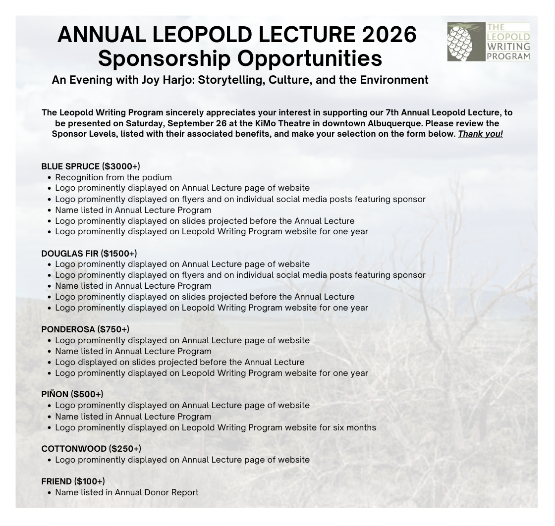 2026 Annual Lecture Sponsorship image