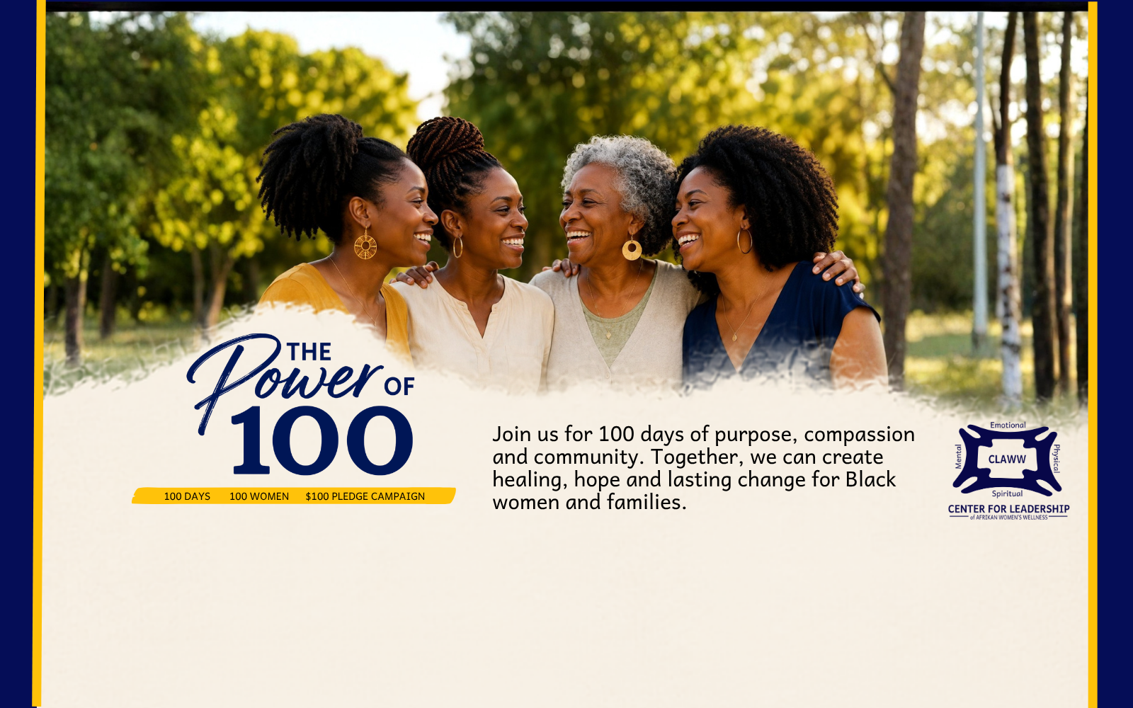 Join 100 Women. Pledge $100. Create Healing. image
