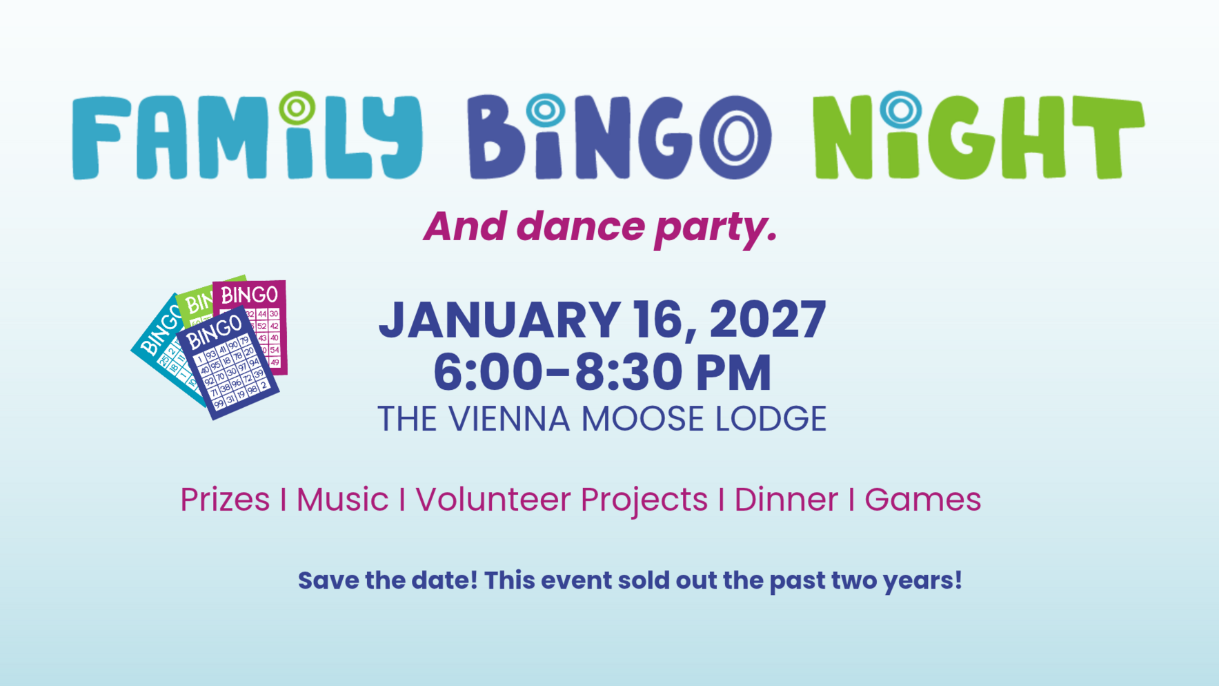 Sponsor our Third Annual Family Bingo Night image