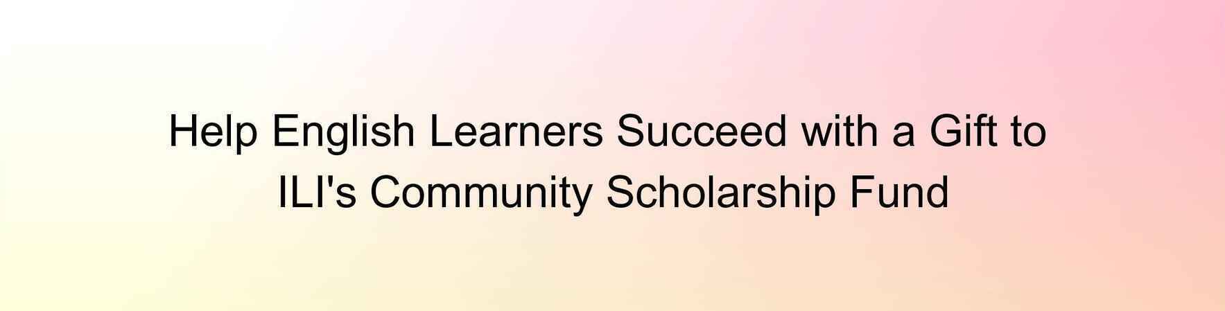 Community Scholarship Drive image