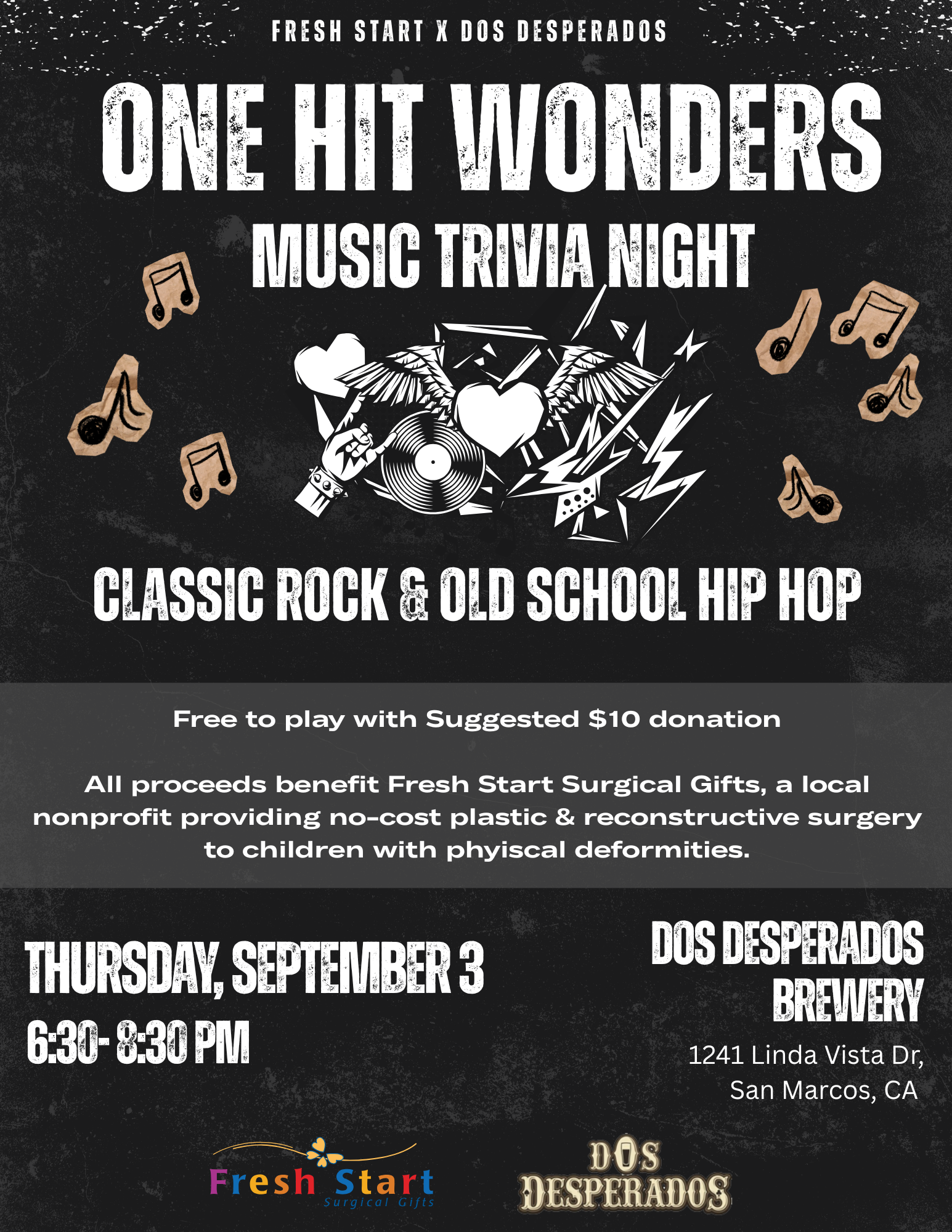 Dos Desperados Brewing X Fresh Start Music Trivia Night image