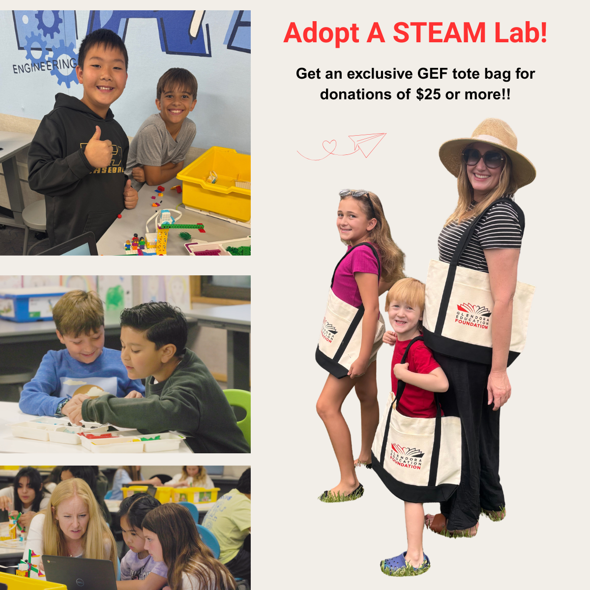 ​Adopt a STEAM Lab! Get a TOTE with a $25 or more donation! image