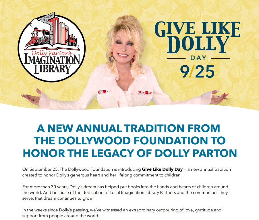 Give Like Dolly Day 9/25 image