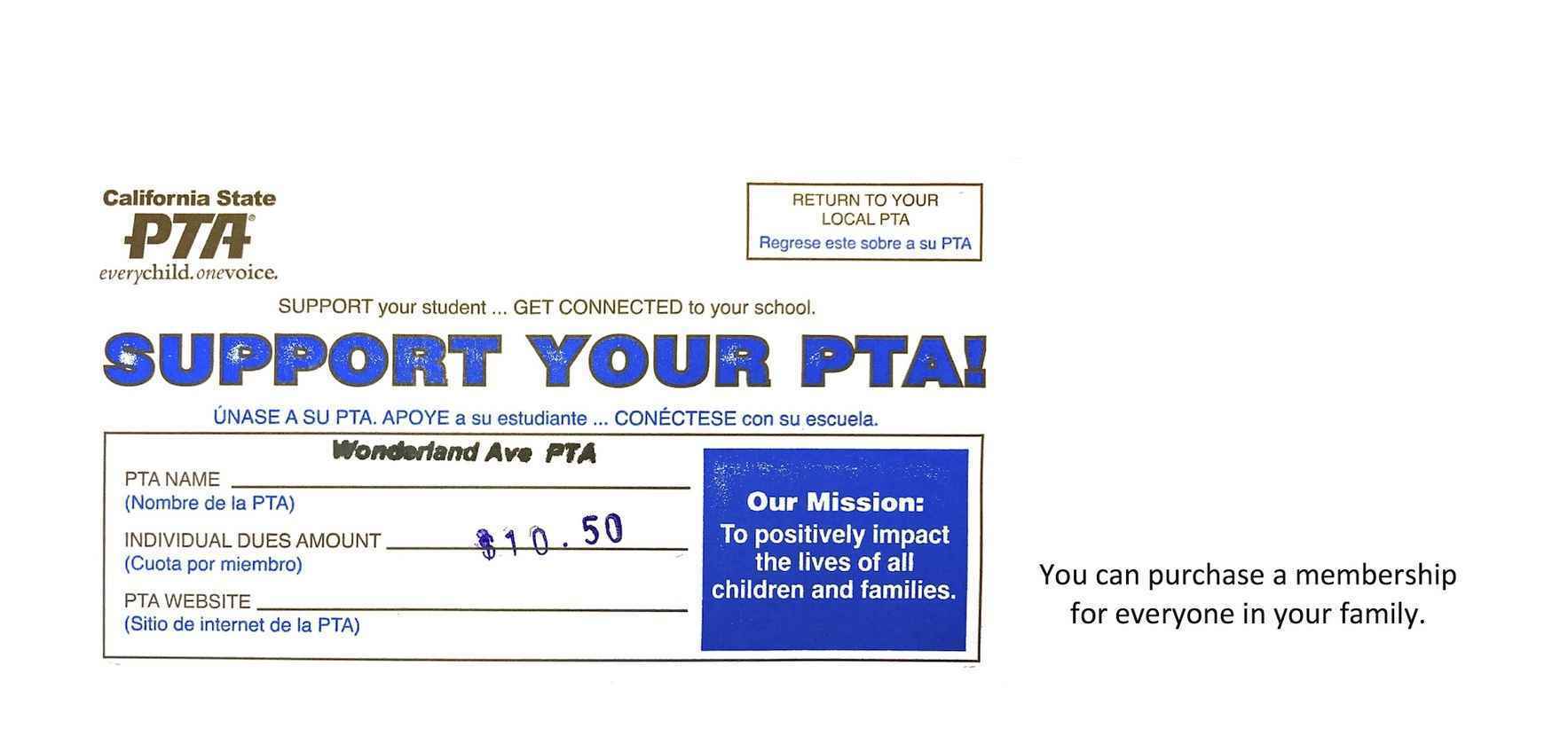 Join the Wonderland Ave. PTA today! image