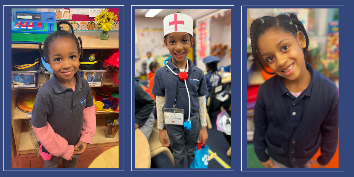 Images of Mariam's cousins and niece in Kindergarten and Pre-K