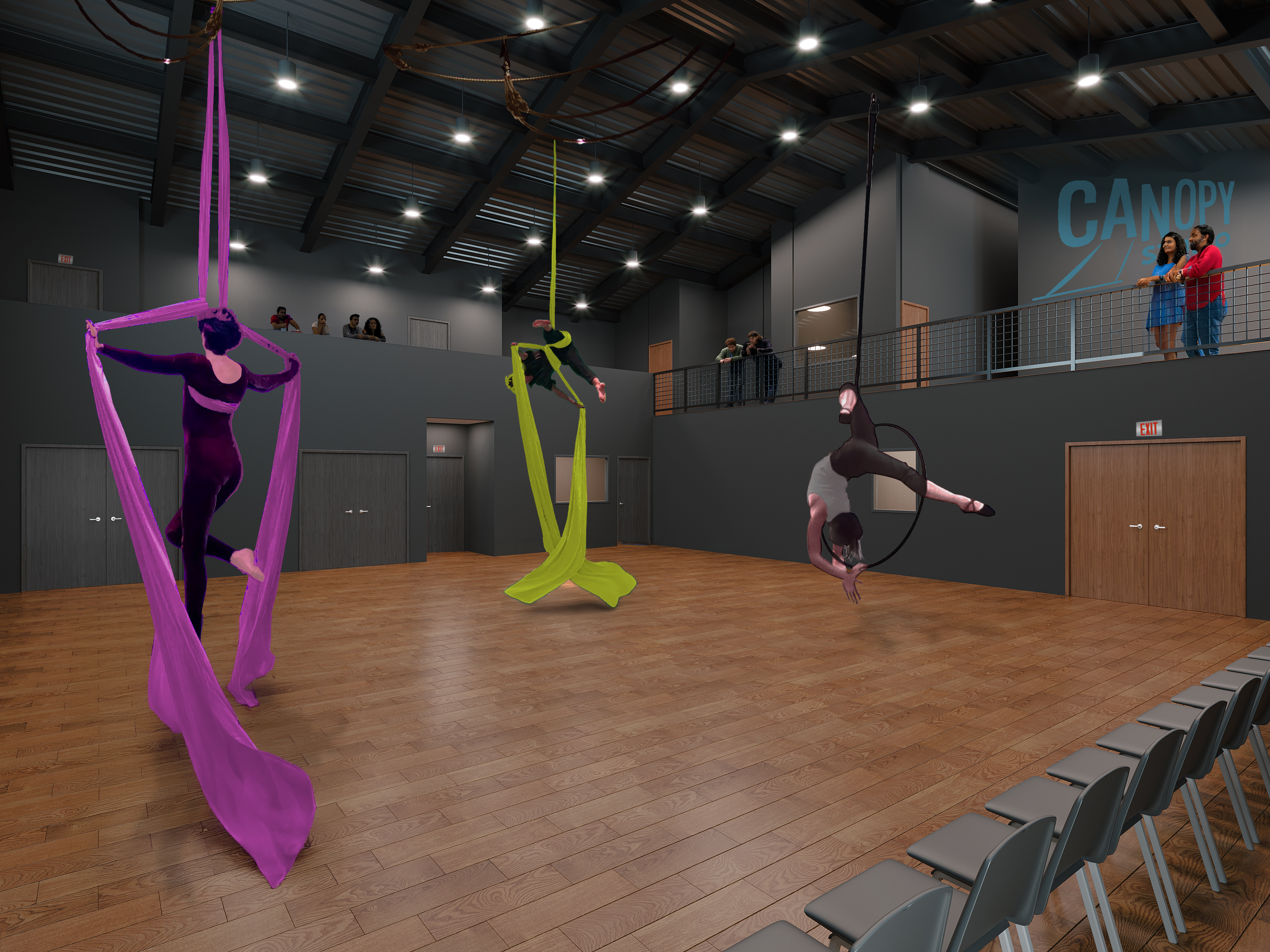 Interior Rendering from Lower Level