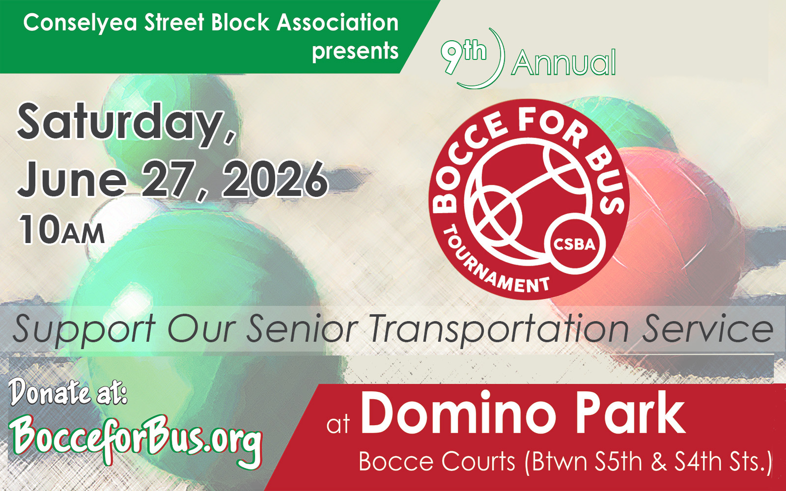 Bocce Tournament Banner