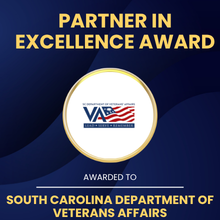 Partner in Excellence Award — awarded to South Carolina Department of Veterans Affairs