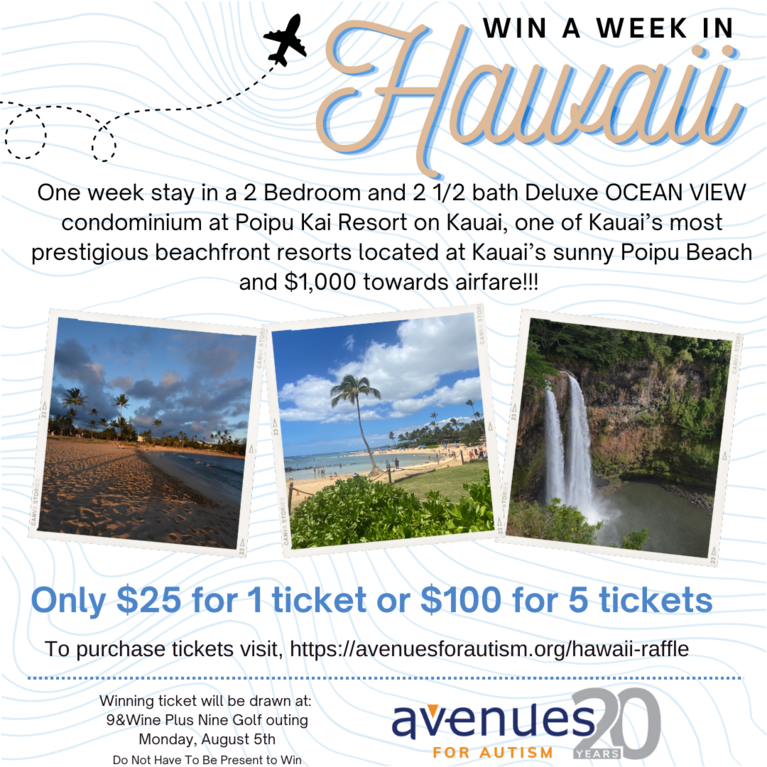 Hawaii Raffle Avenues for Autism - Hawaii Raffle 2025